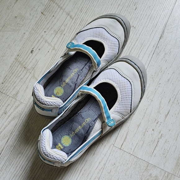 J-41 Rebirth Mary Jane Velcro rugged hiking shoes-white/blue size 6.5 - Picture 4 of 14